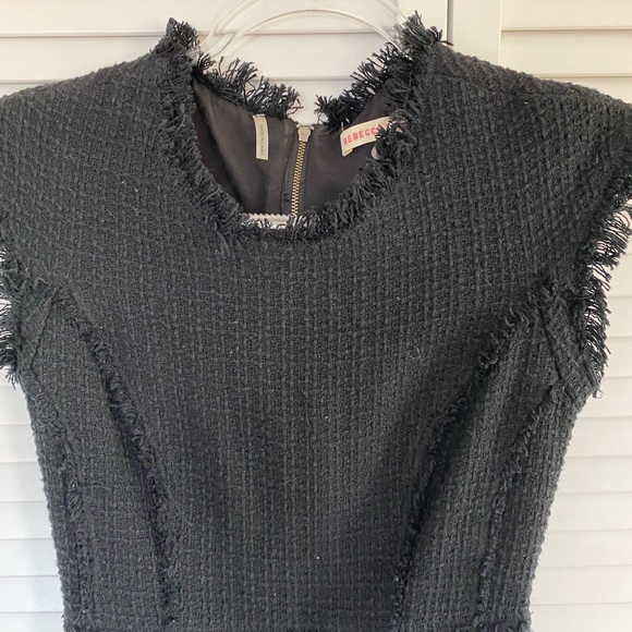 Rebecca Taylor black tweed mini dress - Picture 2 of 11